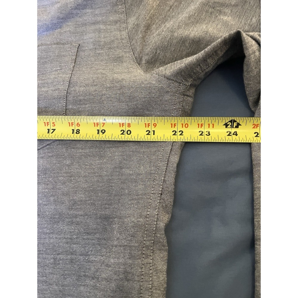 DU/ER 9-to-9 Button Down Shirt Mens XL Gray Performance Oxford Dress Casual - Picture 5 of 7